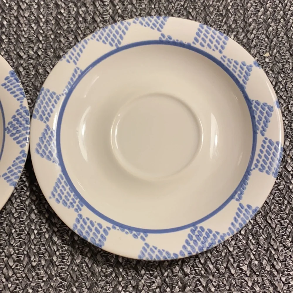 Pfaltzgraff Hopscotch Saucer Blue and White